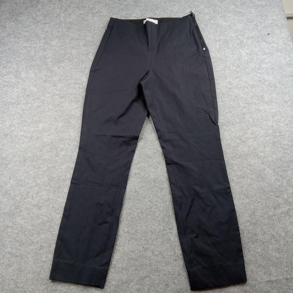 Everlane Pants Womens 2 Black Stretch‎ Cotton Ankle Zip Slim Work Office